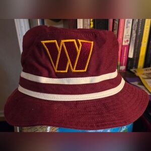 Men's Burgundy Washington Commanders Striped Bucket Hat
